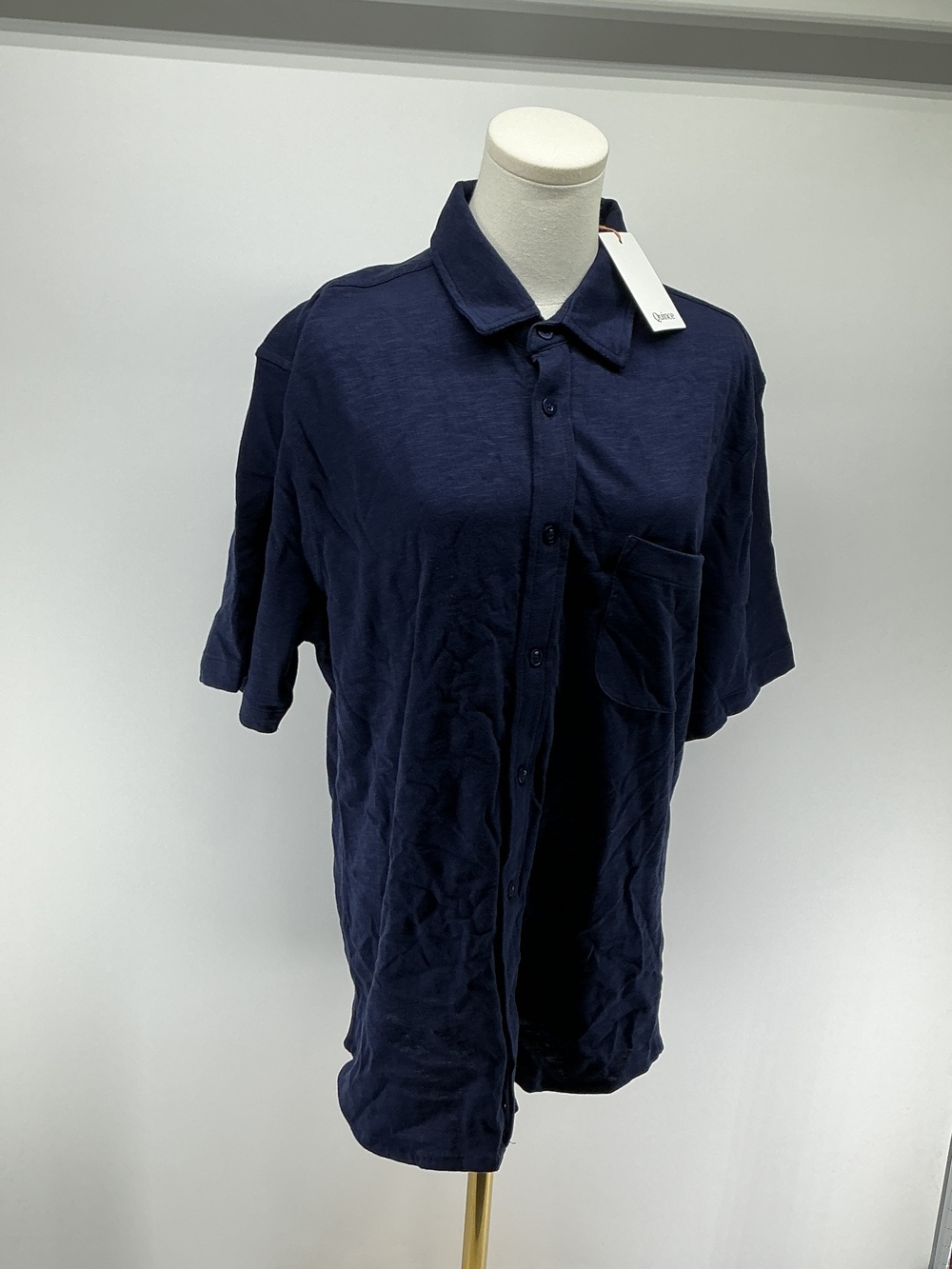 100% Organic Cotton Slub Short Sleeve Button Up Shirt